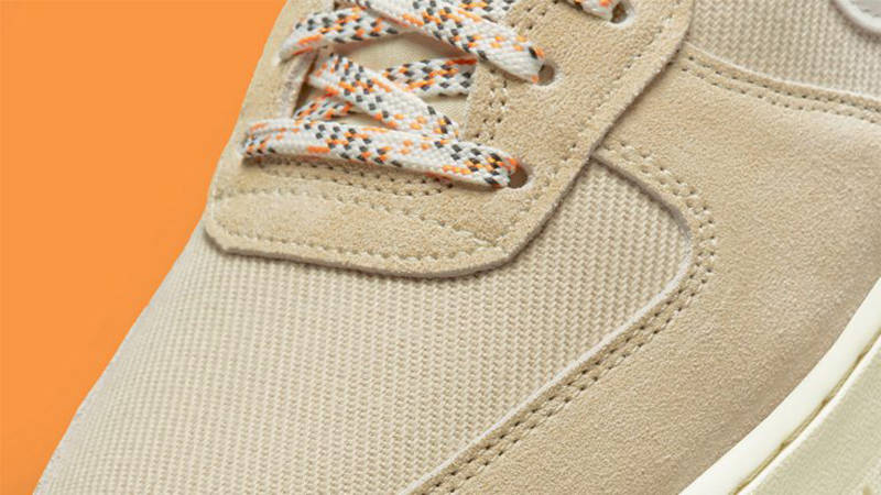 Nike Air Force 1 Low Certified Fresh Tan Suede DO9801-200 Detail