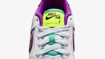 Nike Air Force 1 Low GS Just Do It White Purple DX3942-100 Detail 3