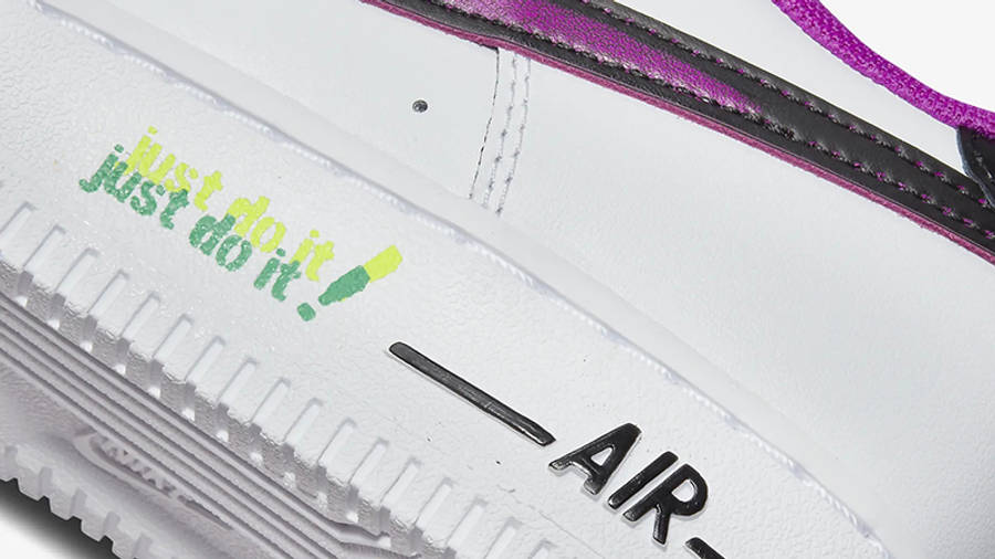 Nike Air Force 1 Low GS Just Do It White Purple DX3942-100 Detail 4