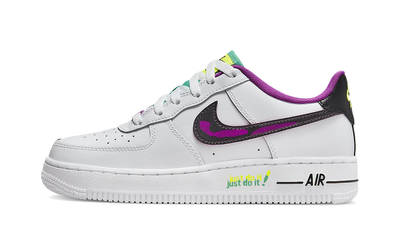 Nike Air Force 1 Low GS Just Do It White Purple DX3942-100