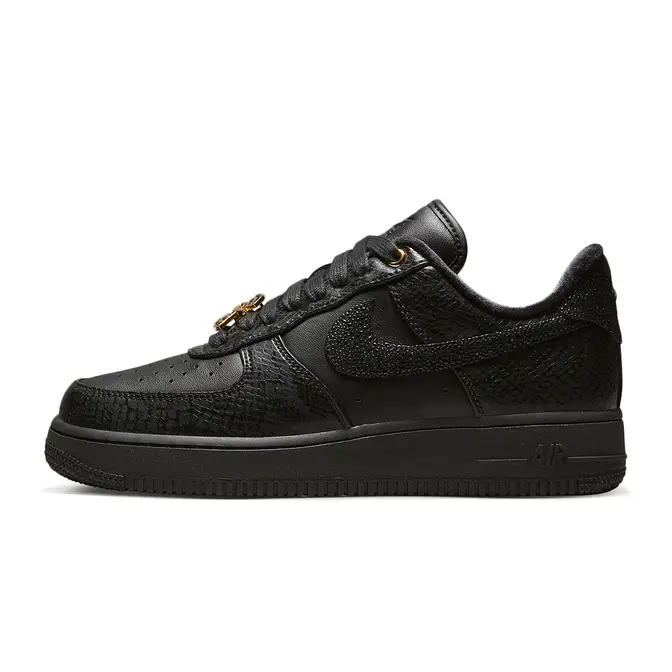 Nike Air Force 1 Low Snakeskin Black Gold | Where To Buy | DX6035-001 ...
