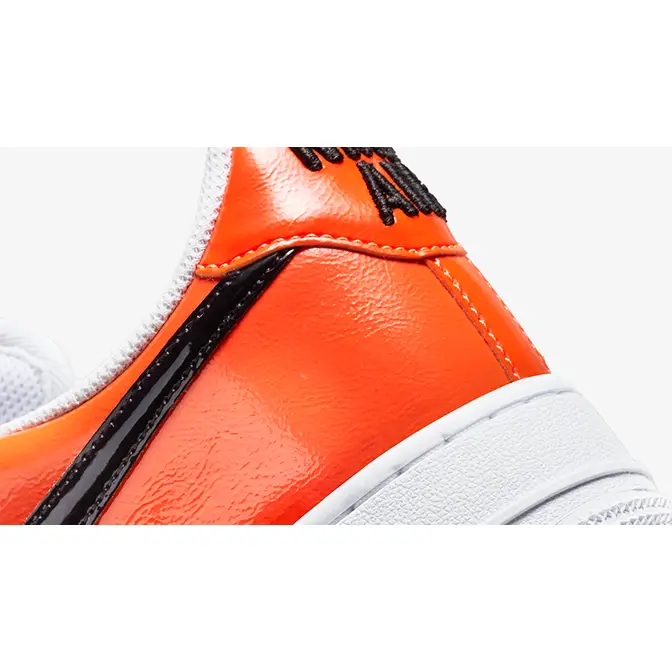 Nike Air Force 1 Low White Black Orange Patent DJ9942-103