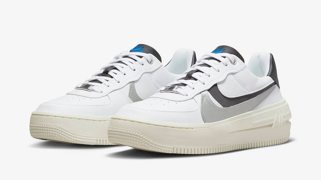 Nike Air Force 1 PLT.AF.ORM White Silver Black DX3199-100 Side