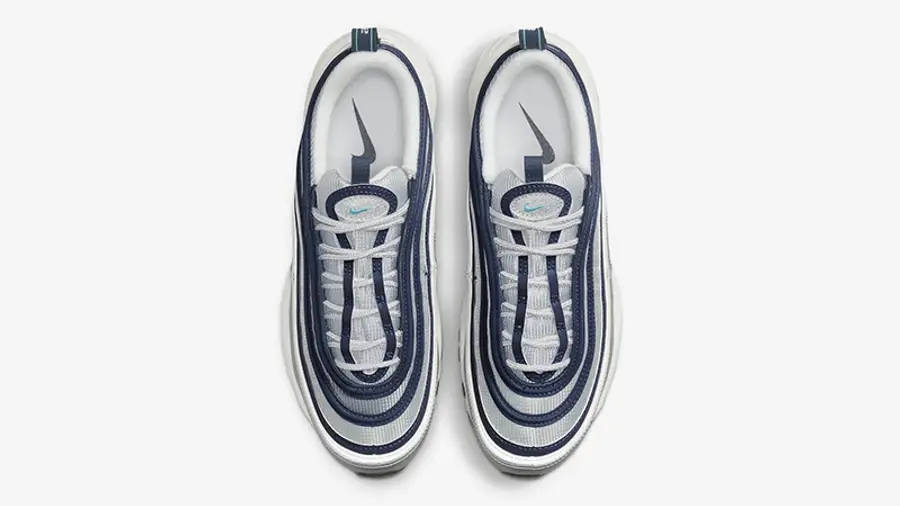 Nike Air Max 97 Metallic Silver Blue Womens Where To Buy