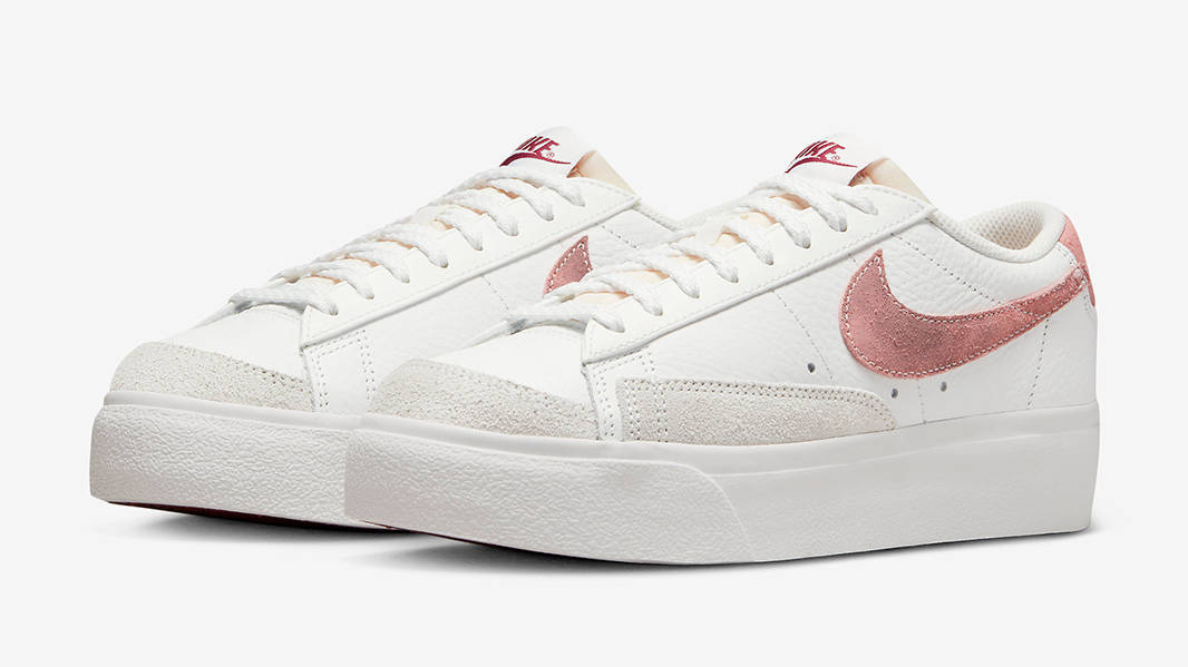 Nike Blazer Low Platform White Pink DX8947-100 Side