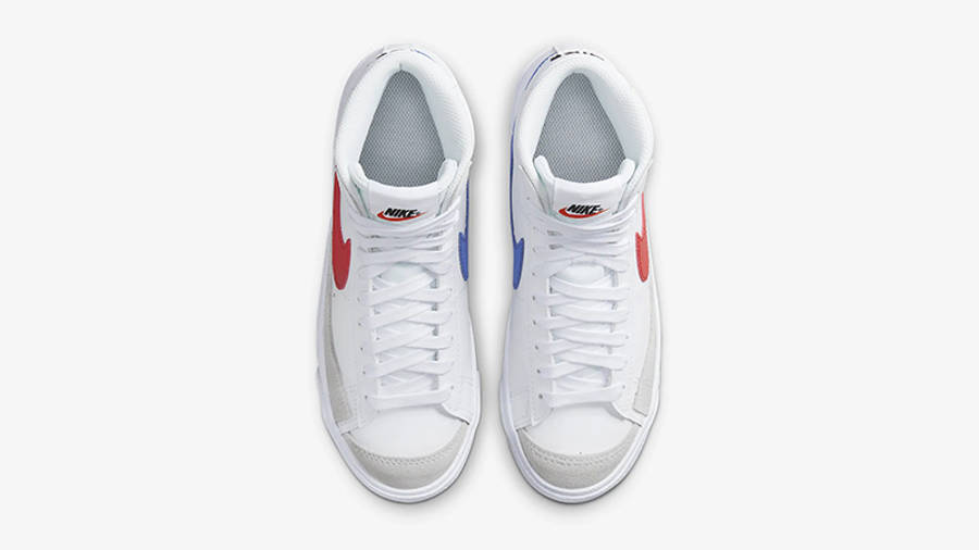 Nike Blazer Mid GS White Blue Red DA4086-117 Top