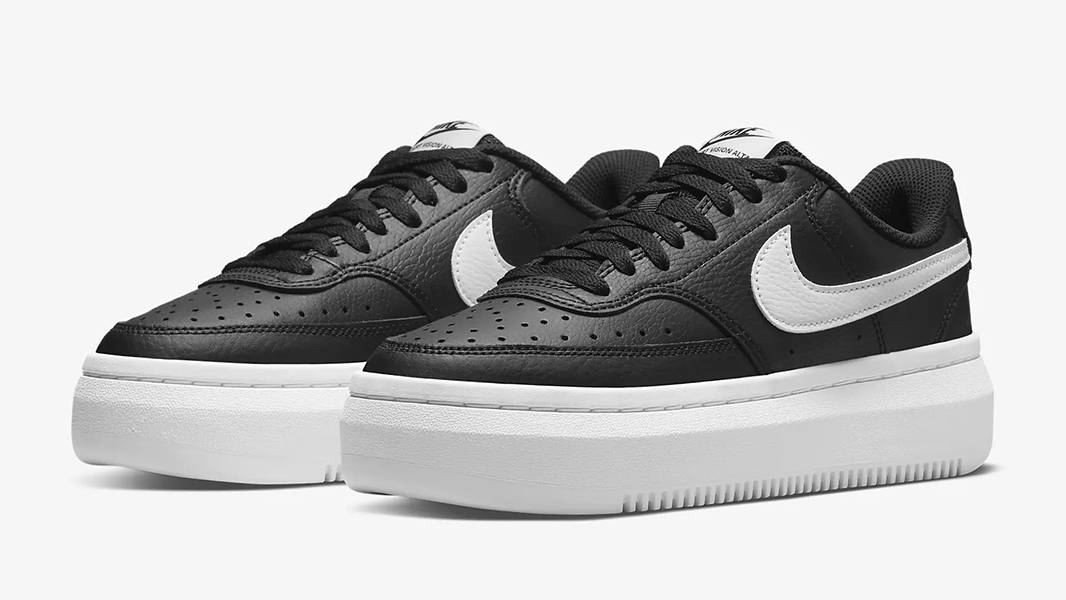 Nike Court Vision Alta Black White DM0113-002 Side