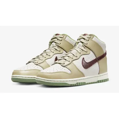 Nike Dunk High Tumbled White Tan DX8956-001 Side