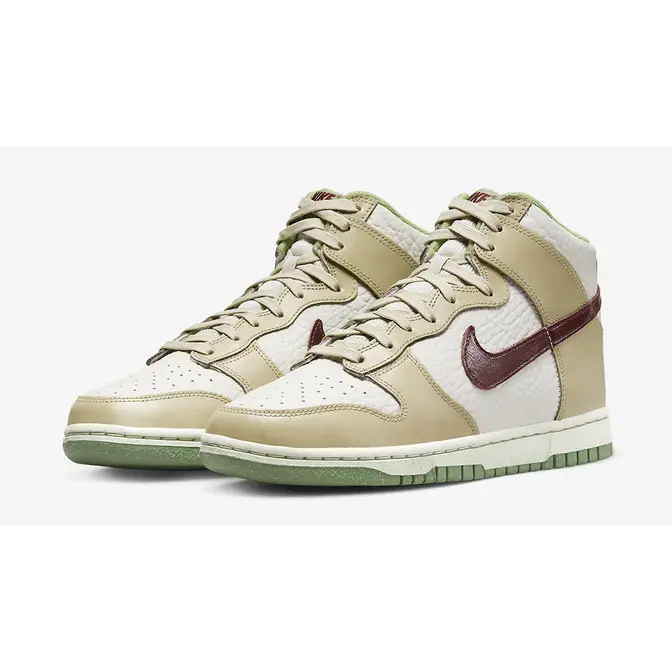 Nike Dunk High Tumbled White Tan DX8956-001 Side
