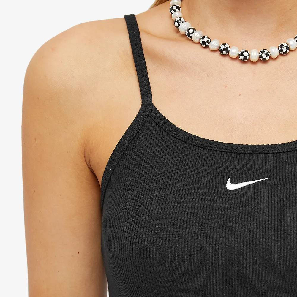 Nike Essential Rib Dress Black front