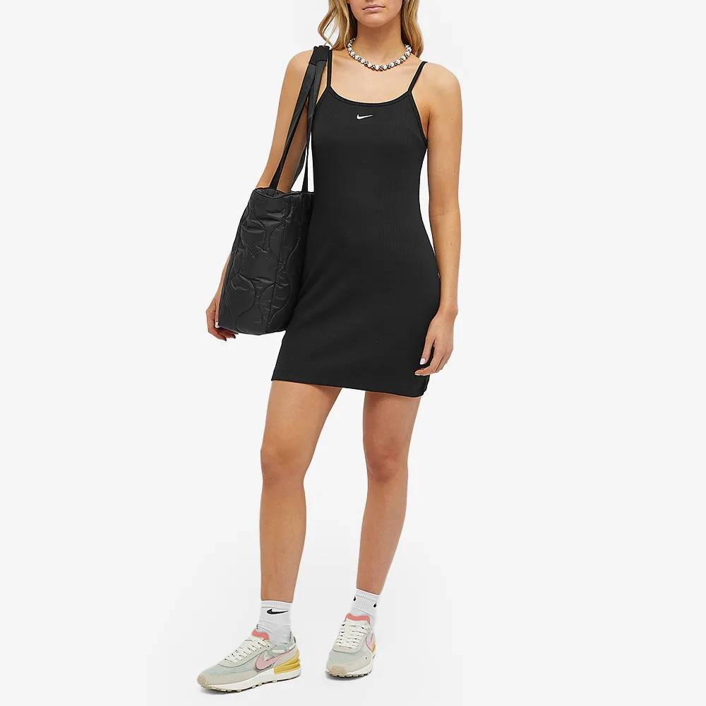 Nike Essential Rib Dress Black full