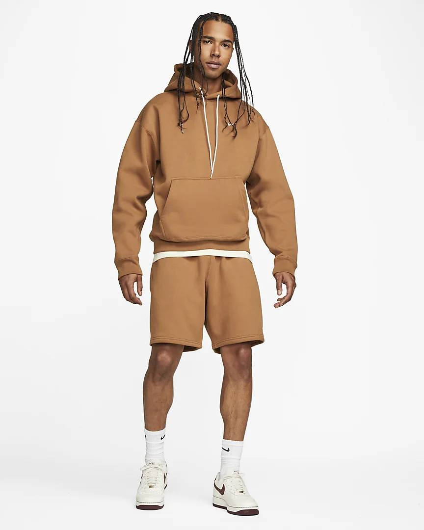 nike swoosh brown hoodie