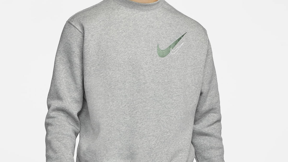 nike double swoosh grey