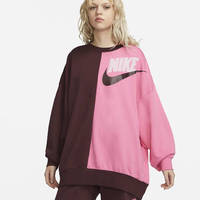 Nike Sportswear Over-Oversized Fleece Dance Sweatshirt Burgundy Pink