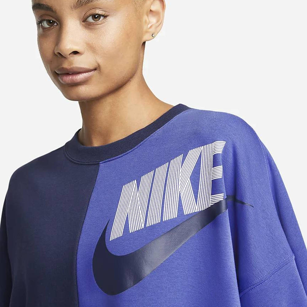 Nike Sportswear Over-Oversized Fleece Dance Sweatshirt Navy front