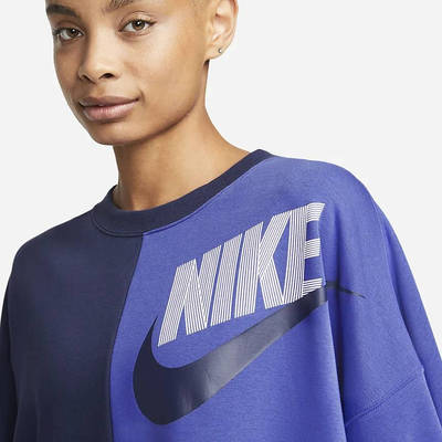 Nike Sportswear Over-Oversized Fleece Dance Sweatshirt Navy front