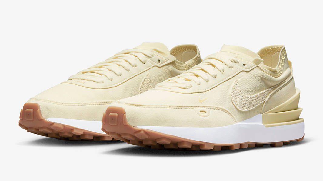 Nike Waffle One Woven Swoosh Yellow DM7604-101 Side