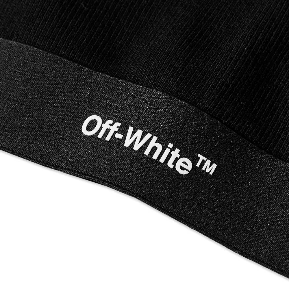 Off-White Helvetica Logo Basic Rib Bra Black branding