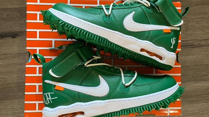 Off White x Nike Air Force 1 Mid Pine Green Where To Buy DR0500 300 The Sole Supplier