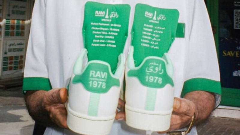 Ravi Restaurant x adidas Superstar White Green Back