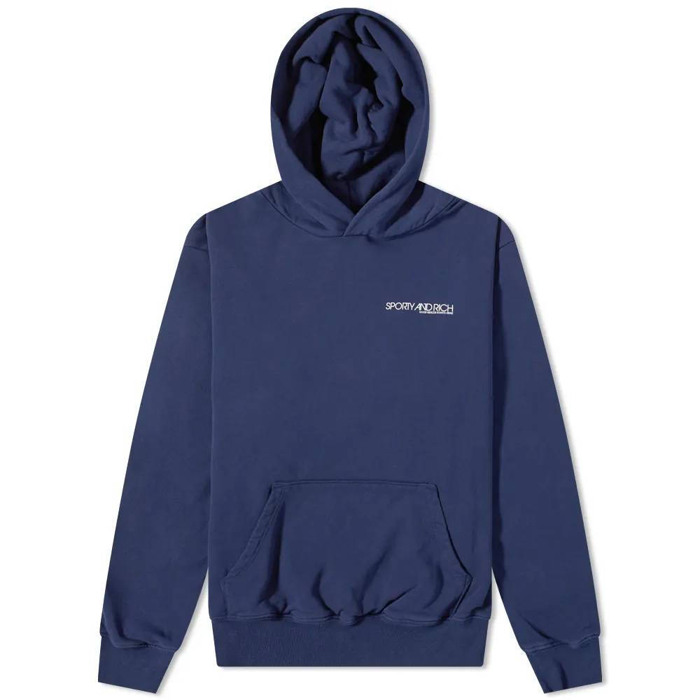 Sporty & Rich Disco Hoodie Navy feature