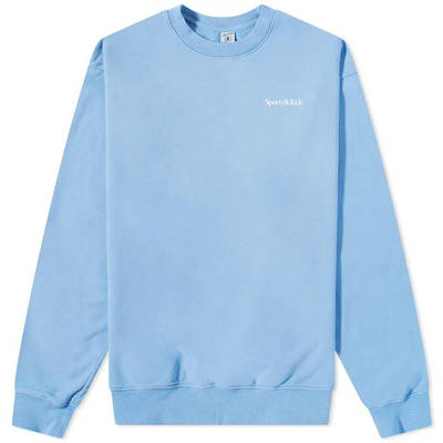 Sporty & Rich Drink More Water Crew Sweat Periwinkle