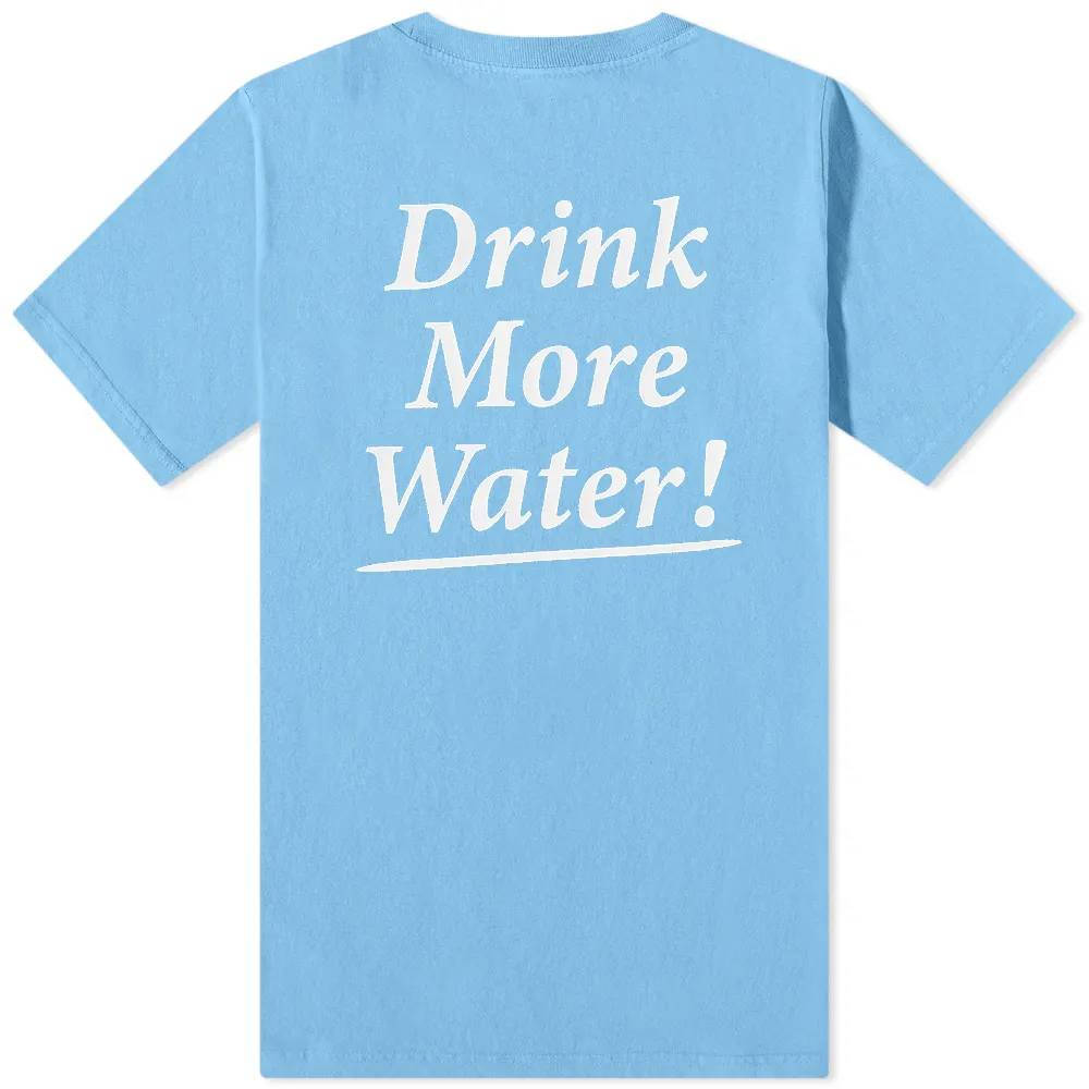 Sporty & Rich Drink More Water TShirt Periwinkle The Sole Supplier