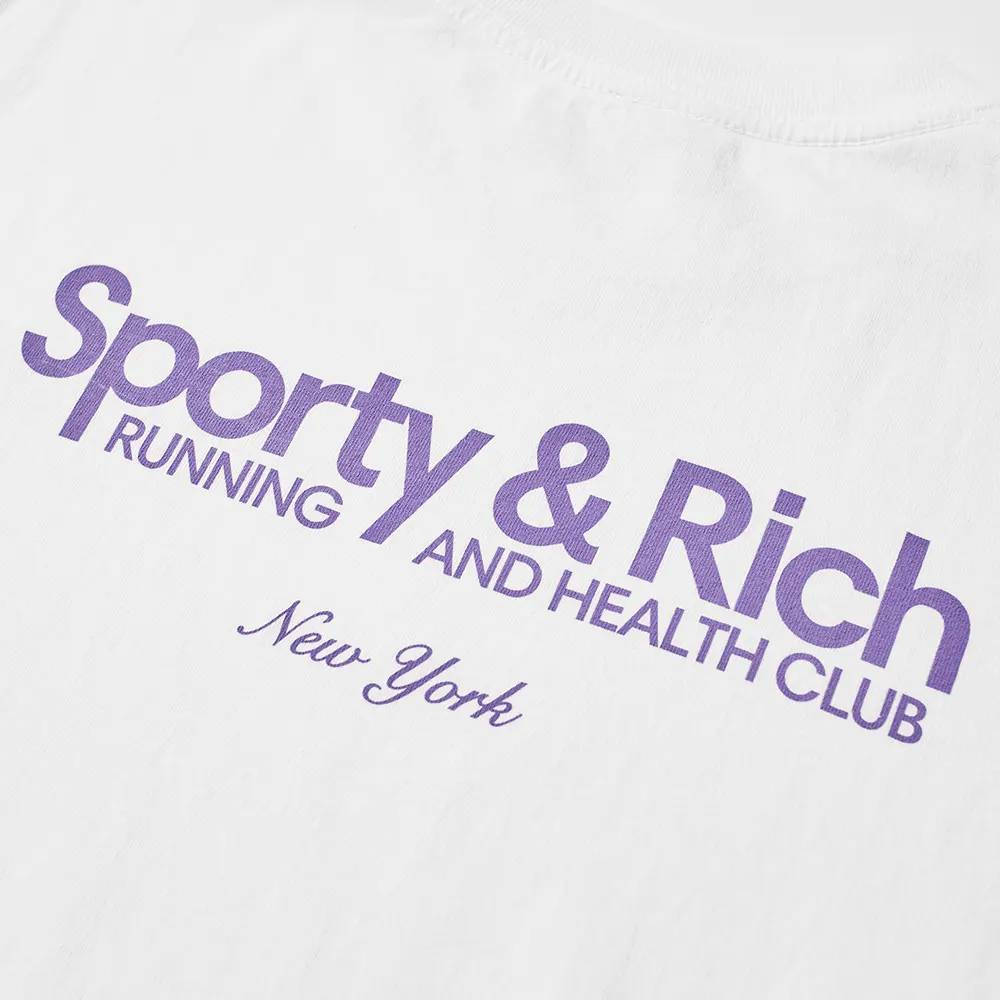 Sporty & Rich Running & Health Club T-Shirt White logo