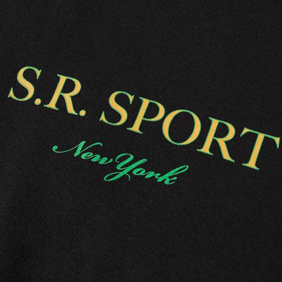 Sporty & Rich Wimbledon Crew Sweat Black logo