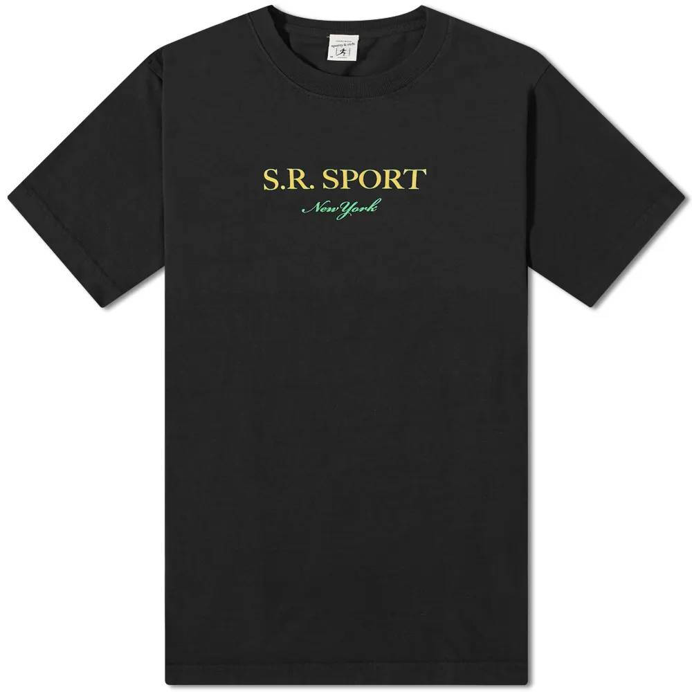Sporty & Rich Wimbledon T-Shirt Black