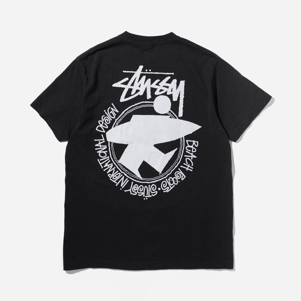 Stussy Beach Roots T-Shirt - Black | The Sole Supplier