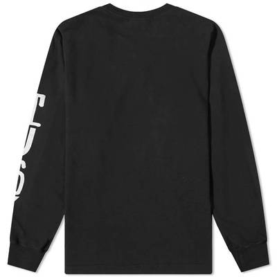 Stussy Classic Stack Pigment Dyed Lng Sleeve T-Shirt Black back
