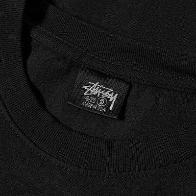 Stussy Classic Stack Pigment Dyed Lng Sleeve T-Shirt Black tag