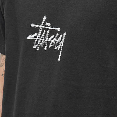 Stussy Surf Tomb Pigment Dyed T-Shirt Black logo