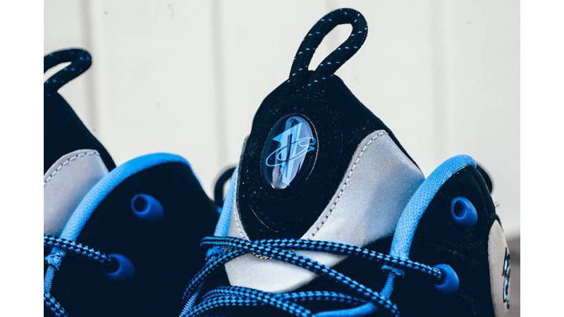 Stussy x Nike Air Penny 2 Black Cobalt Pulse TONGUE