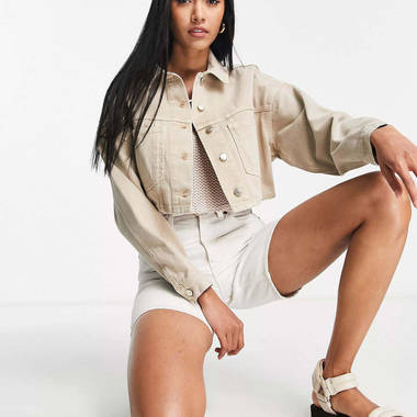 Topshop Crop Denim Jacket Topshop Crop Denim Jacket