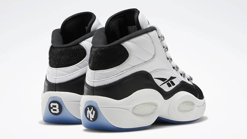 reebok question mid white and black