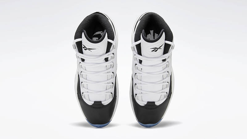 reebok question mid white black