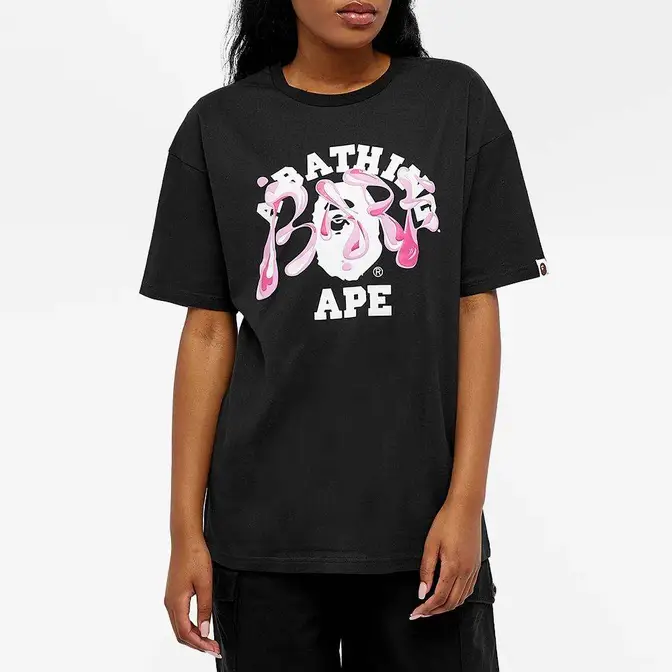 A Bathing Ape Marble Camo Liquid College T-Shirt | Where To Buy