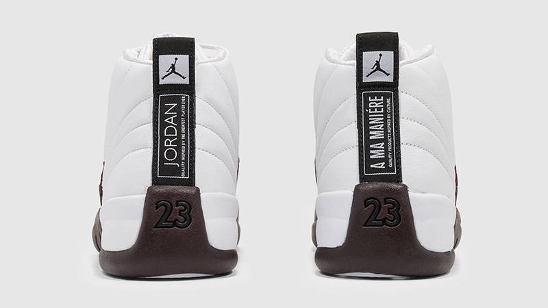 A Ma Maniere x Air Jordan 12 White Burgundy Crush DV6989-100 Back