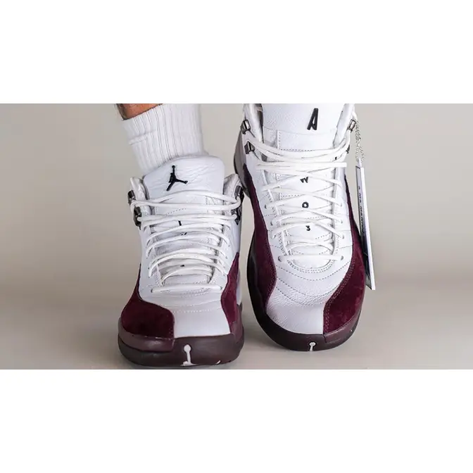 A Ma Maniere x Air Jordan 12 White Burgundy Crush | Where To Buy