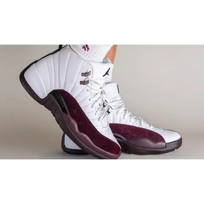 A Ma Maniere x Air Jordan 12 White Burgundy Crush | Where To Buy