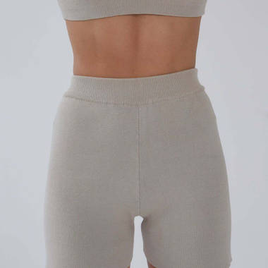 ADANOLA Rib Knit Shorts ADANOLA Rib Knit Shorts