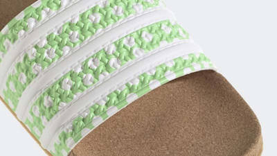 adidas Adilette Slides Mint Gum Closeup
