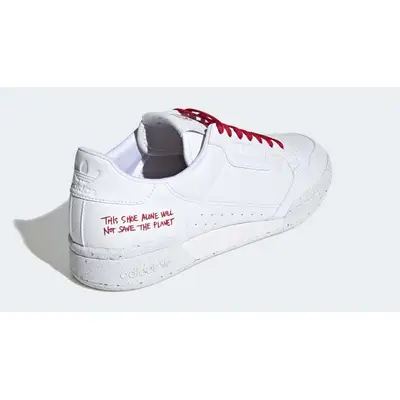 adidas Continental 80 Clean Classics White Scarlet Back