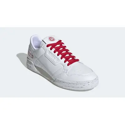 adidas Continental 80 Clean Classics White Scarlet Front