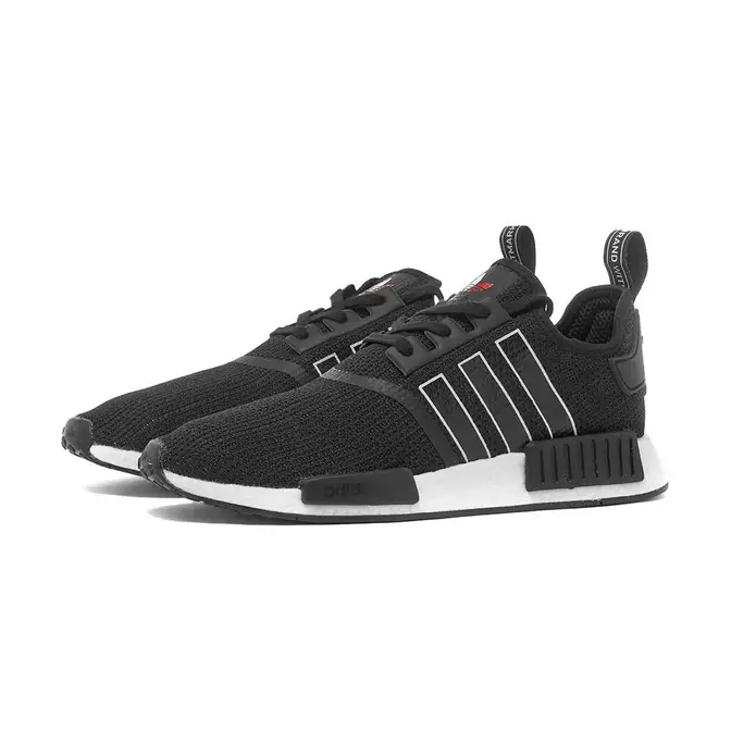 Nmd r1 hotsell black white purple