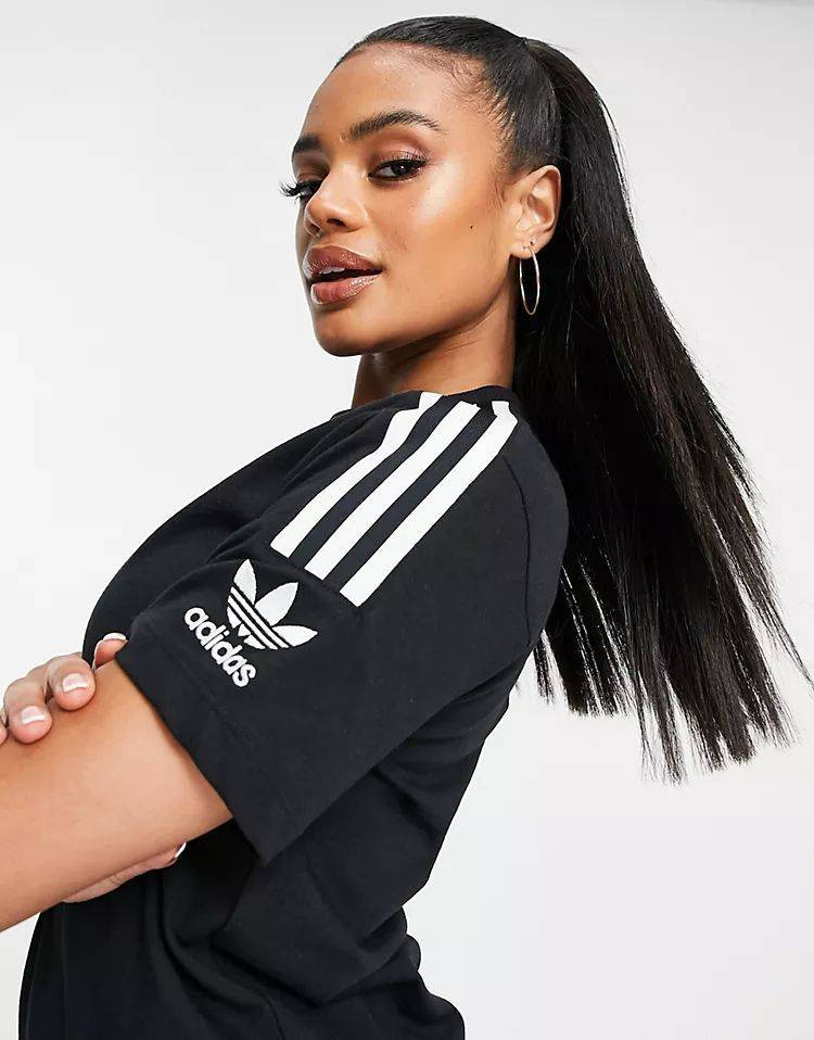 adidas Originals Three Stripe T-shirt Black Feature