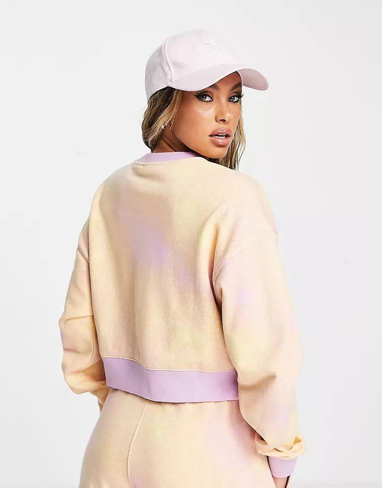 adidas Originals Tie Dye Sweater Yellow Lilac Backside