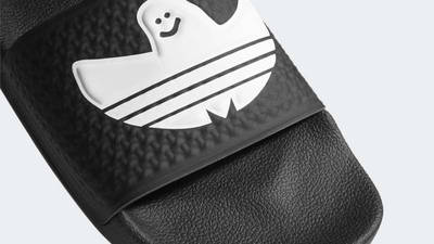 adidas Shmoofoil Slides Black Closeup